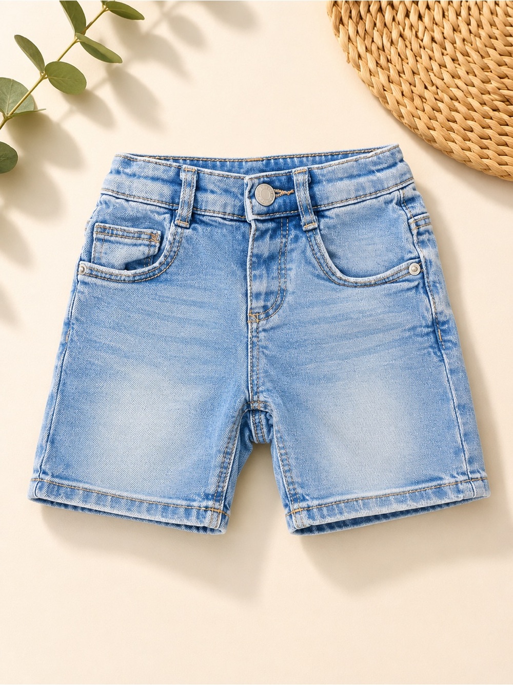 Zara Light Wash Denim Kids Shorts